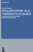 Produktbild: Philosophie als Verdeutlichung