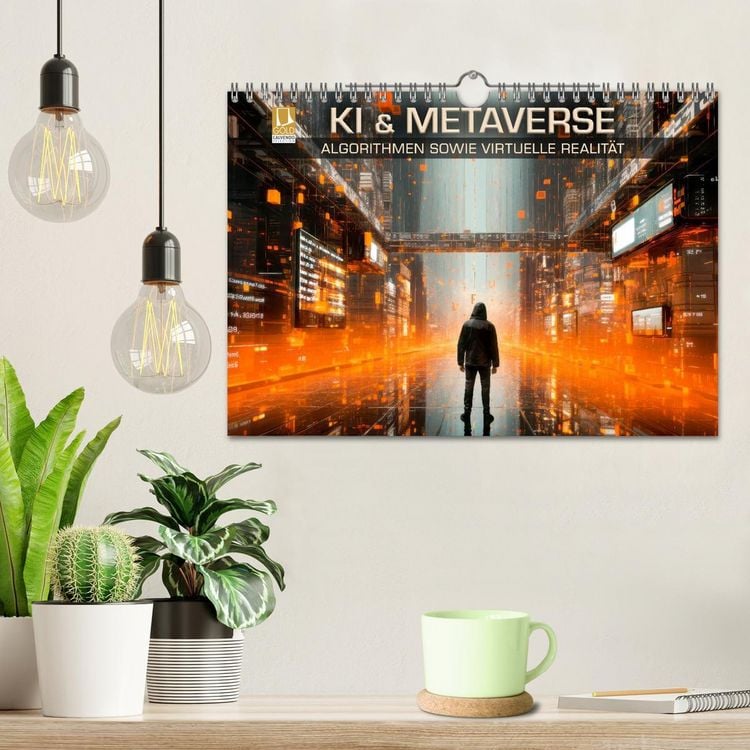 Produktbild: KI UND METAVERSE Algorithmen sowie virtuelle Realit&auml;t (Wandkalender 2026 DIN A4 quer), CALVENDO Monatskalender