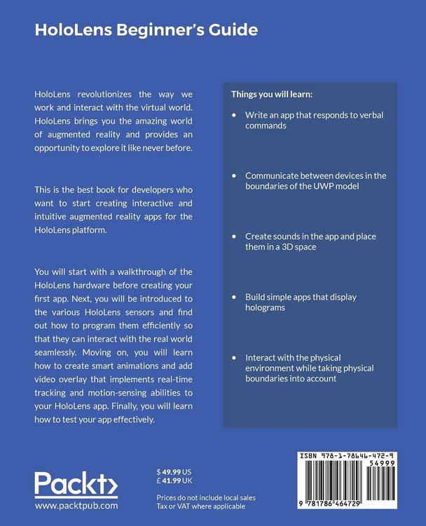 Produktbild: HoloLens Beginner's Guide