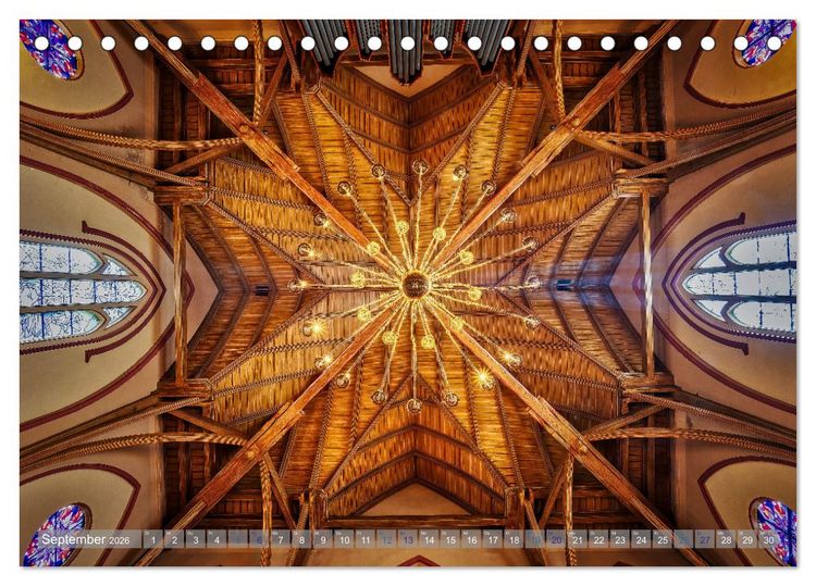 Produktbild: Bremer Kirchen von Innen (Tischkalender 2026 DIN A5 quer), CALVENDO Monatskalender