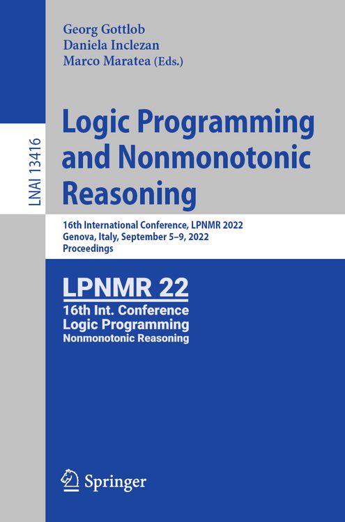 Produktbild: Logic Programming and Nonmonotonic Reasoning