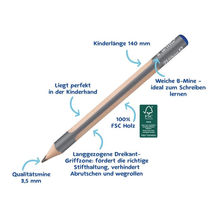 Produktbild: Pelikan Bleistift griffix&reg; St&auml;rke B, 2er Set