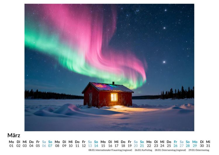 Produktbild: Nordlichter am Polarhimmel