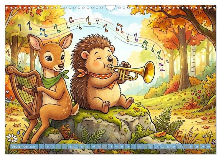 Produktbild: Tierisch musikalisch - Taktgef&uuml;hl mit Humor (Wandkalender 2027 DIN A3 quer), CALVENDO Monatskalender