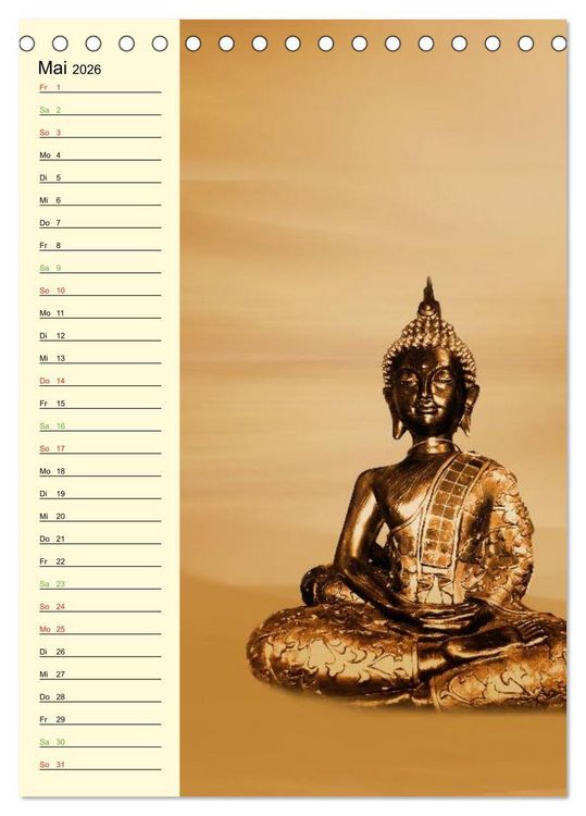 Produktbild: Buddha (Tischkalender 2026 DIN A5 hoch), CALVENDO Monatskalender