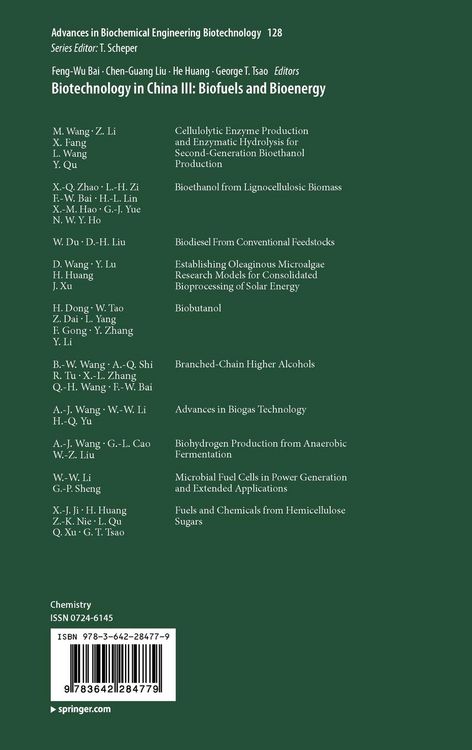 Produktbild: Biotechnology in China III: Biofuels and Bioenergy