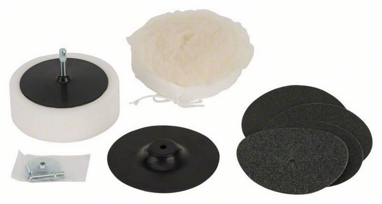 Produktbild: Bosch Accessories 0603004101 Polier-Set S24, 8-teilig, f&uuml;r Bohrmaschinen 1St.
