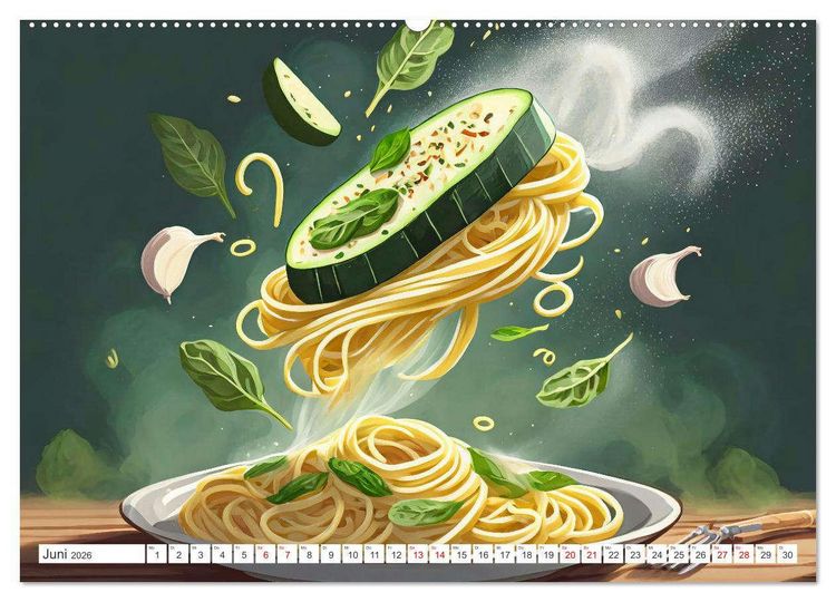 Produktbild: Nudel Varianten (Wandkalender 2026 DIN A2 quer), CALVENDO Monatskalender