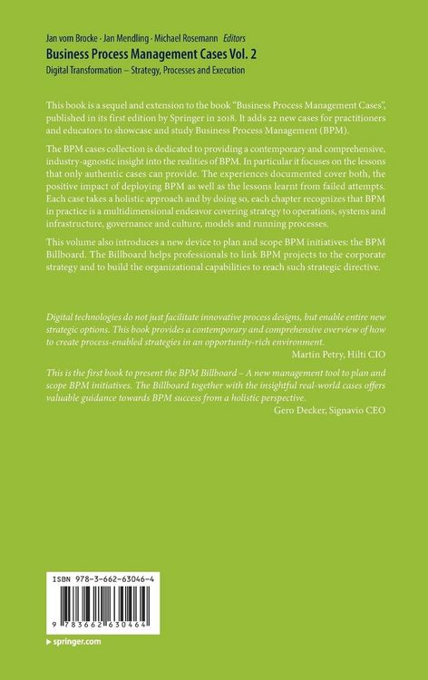Produktbild: Business Process Management Cases Vol. 2