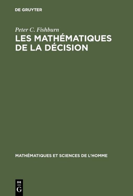 Produktbild: Les math&eacute;matiques de la d&eacute;cision
