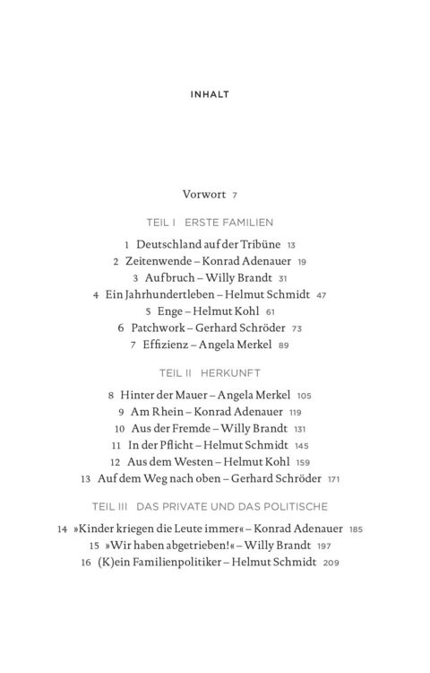 Produktbild: Die Kanzler und ihre Familien