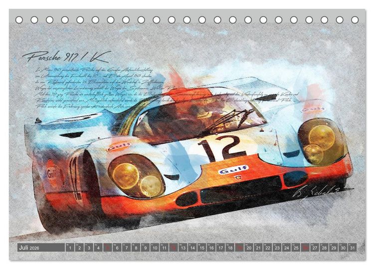 Produktbild: Rennsport am Limit (Tischkalender 2026 DIN A5 quer), CALVENDO Monatskalender