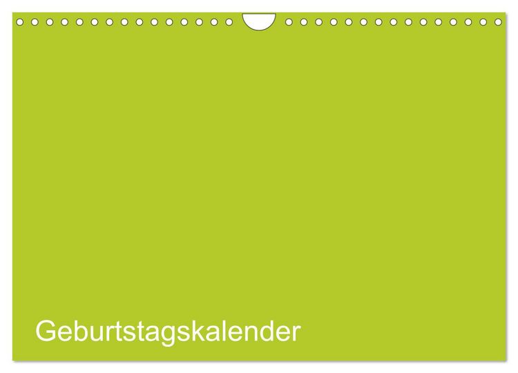 Produktbild: Bastel-Geburtstagskalender gr&uuml;n / Geburtstagskalender (Wandkalender 2026 DIN A4 quer), CALVENDO Monatskalender