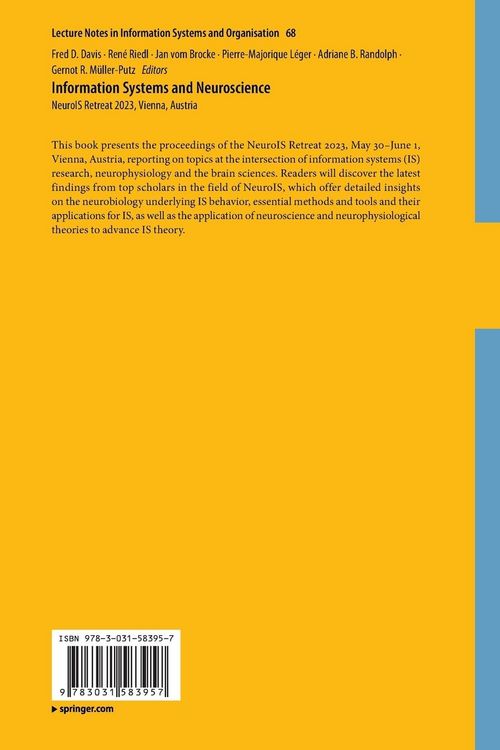 Produktbild: Information Systems and Neuroscience