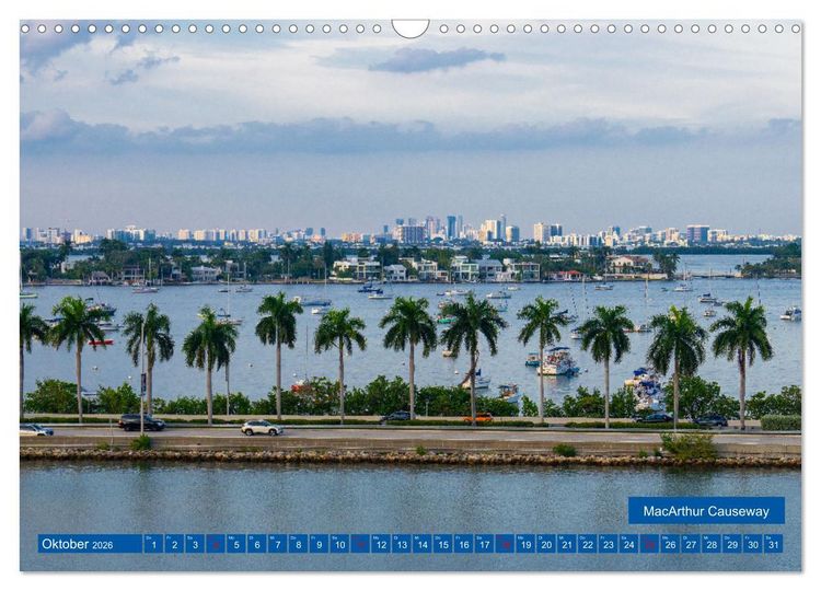 Produktbild: Kunterbuntes Miami (Wandkalender 2026 DIN A3 quer), CALVENDO Monatskalender