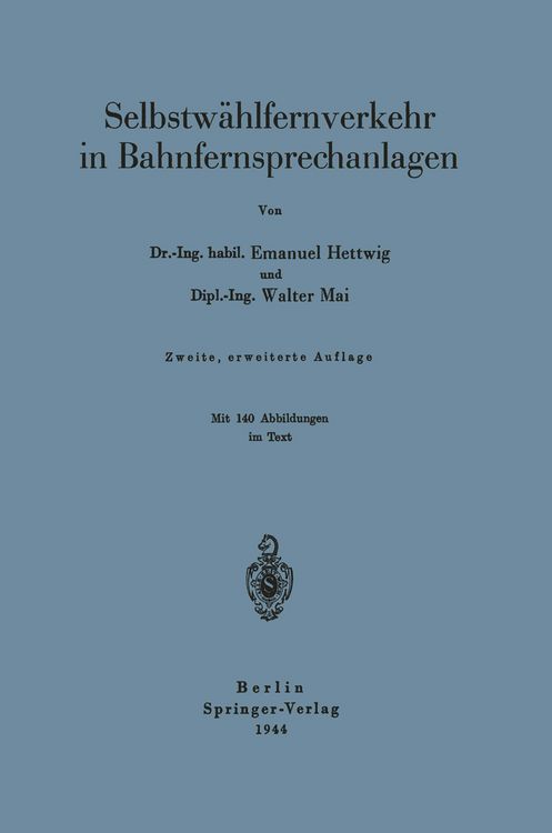 Produktbild: Selbstw&auml;hlfernverkehr in Bahnfernsprechanlagen