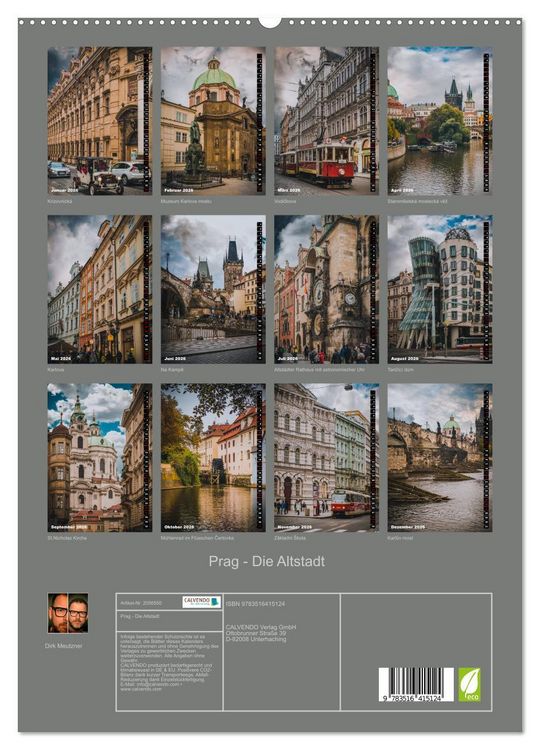 Produktbild: Prag - Die Altstadt (hochwertiger Premium Wandkalender 2026 DIN A2 hoch), Kunstdruck in Hochglanz