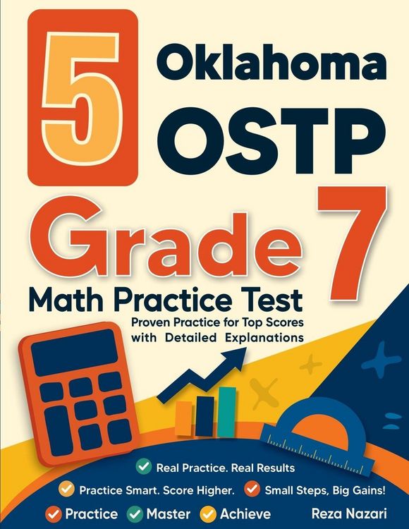 Produktbild: 5 Oklahoma OSTP Grade 7 Math Practice Tests