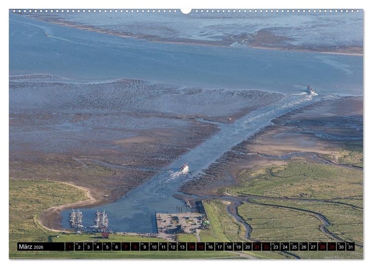 Produktbild: Das Wattenmeer von oben (Wandkalender 2026 DIN A2 quer), CALVENDO Monatskalender