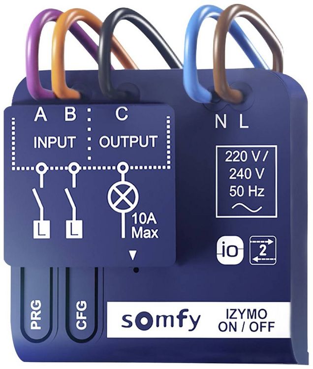 Produktbild: Somfy io (Izymo) 1822649 Funk-Alarmanlagen-Erweiterung Funk-Empf&auml;nger