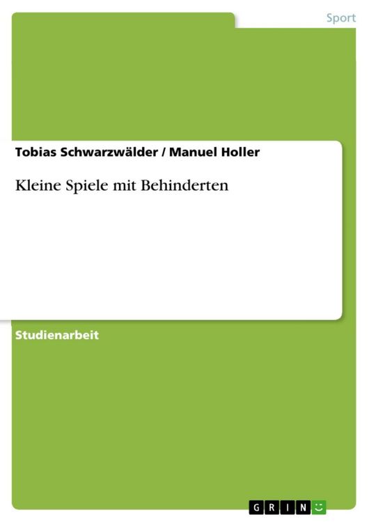 Produktbild: Kleine Spiele mit Behinderten
