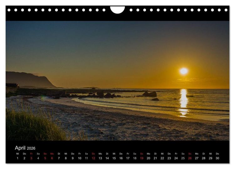 Produktbild: Sommer auf den Lofoten (Wandkalender 2026 DIN A4 quer), CALVENDO Monatskalender