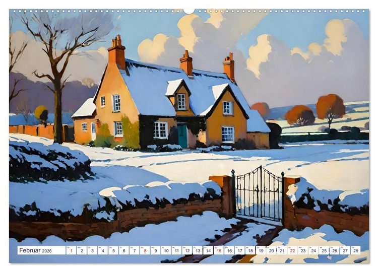 Produktbild: Englische Cottages (Wandkalender 2026 DIN A2 quer), CALVENDO Monatskalender