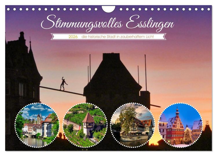 Produktbild: Stimmungsvolles Esslingen (Wandkalender 2026 DIN A4 quer), CALVENDO Monatskalender