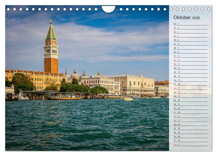 Produktbild: Wundervolles Venedig (Wandkalender 2026 DIN A4 quer), CALVENDO Monatskalender
