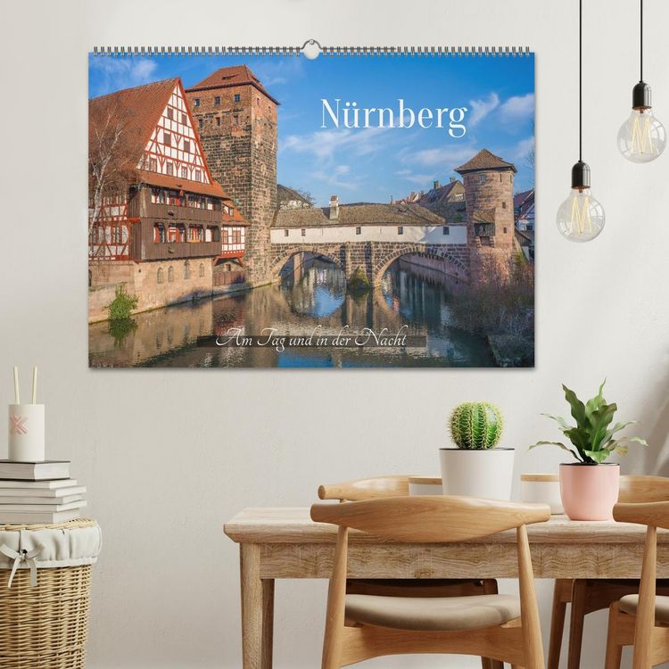 Produktbild: N&uuml;rnberg - Am Tag und in der Nacht (Wandkalender 2026 DIN A2 quer), CALVENDO Monatskalender