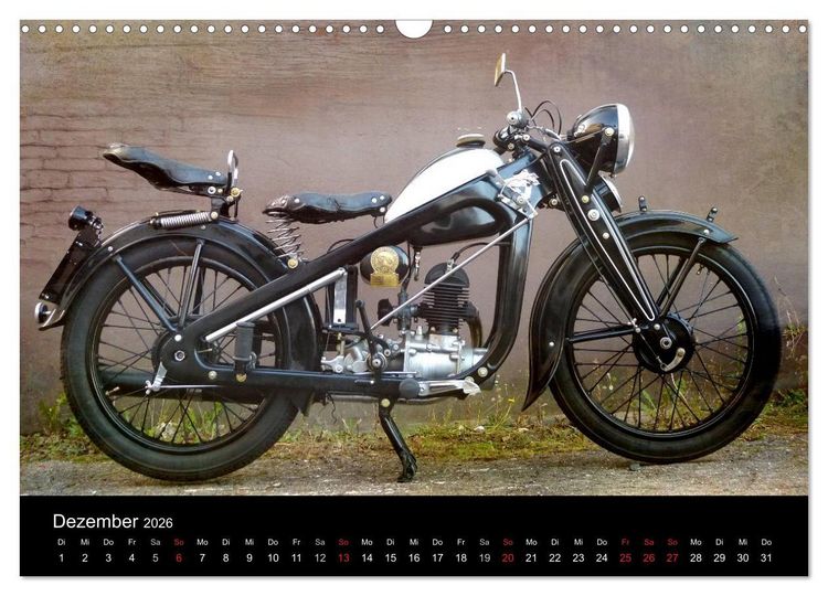 Produktbild: Motorrad Oldtimer (Wandkalender 2026 DIN A3 quer), CALVENDO Monatskalender