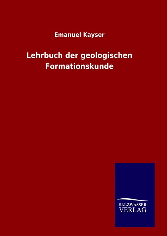 Produktbild: Lehrbuch der geologischen Formationskunde