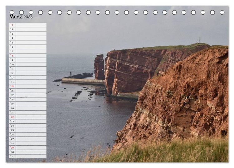 Produktbild: Helgoland - idyllische Nordseeinsel (Tischkalender 2026 DIN A5 quer), CALVENDO Monatskalender