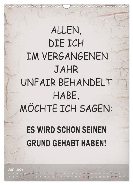 Produktbild: Ziemlich schlecht gelaunt (Wandkalender 2026 DIN A3 hoch), CALVENDO Monatskalender
