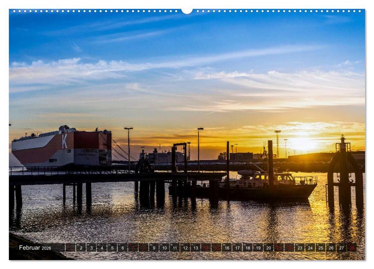 Produktbild: EMDEN, Seehafenstadt in Ostfriesland (Wandkalender 2026 DIN A2 quer), CALVENDO Monatskalender