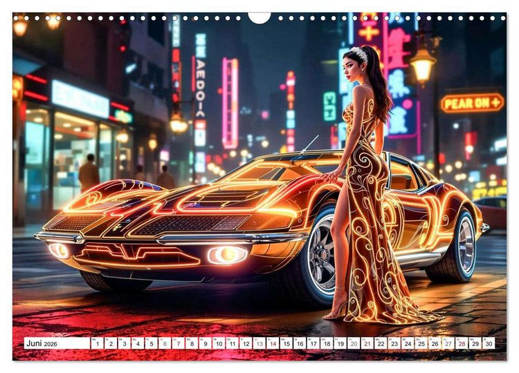 Produktbild: Cars & Girls (Wandkalender 2026 DIN A3 quer), CALVENDO Monatskalender