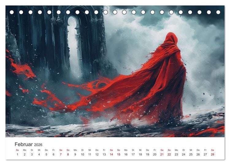 Produktbild: Das Reich der fl&uuml;sternden Schatten (Tischkalender 2026 DIN A5 quer), CALVENDO Monatskalender