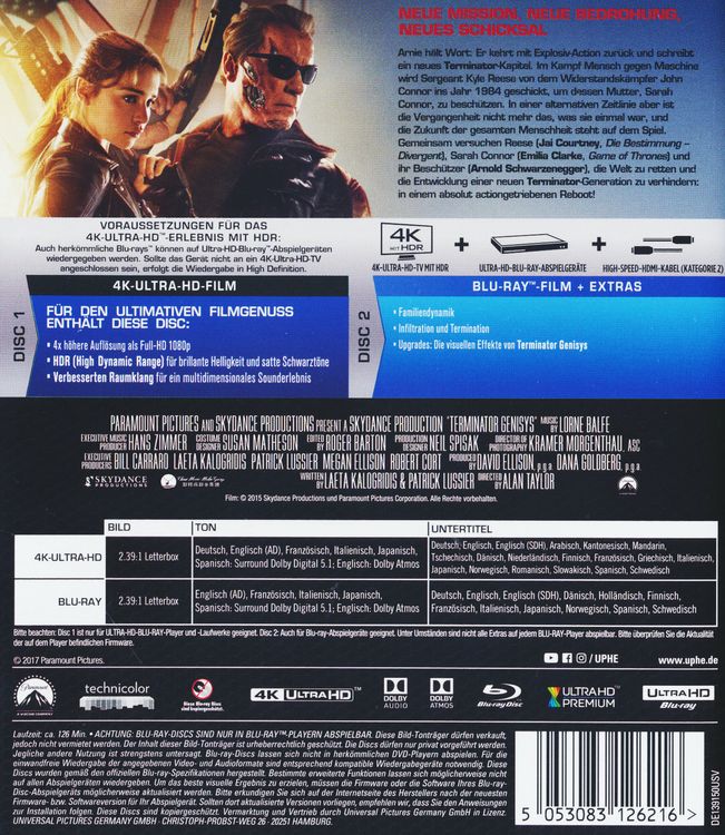 Produktbild: Terminator 5 - Genisys (4K Ultra HD) (+ Blu-ray)