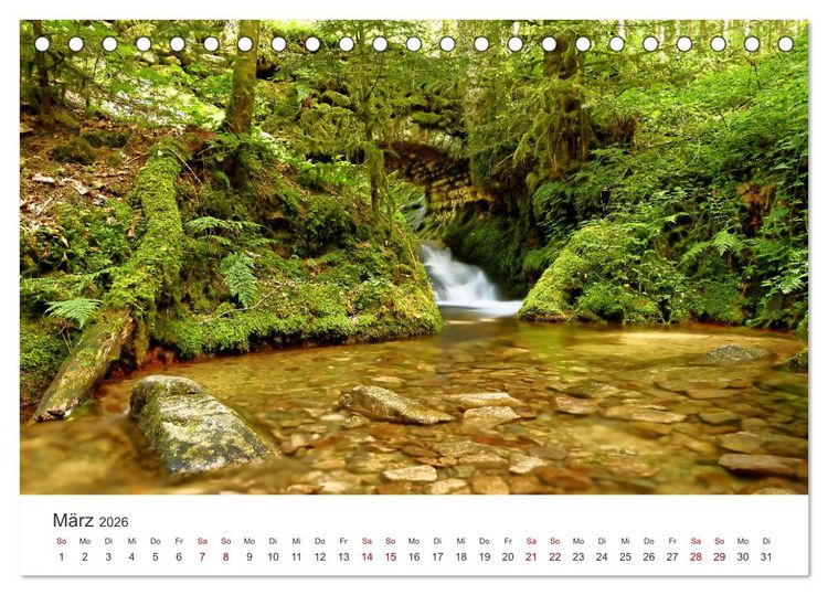 Produktbild: Wasser bewegt - Wasserf&auml;lle und Stromschnellen (Tischkalender 2026 DIN A5 quer), CALVENDO Monatskalender