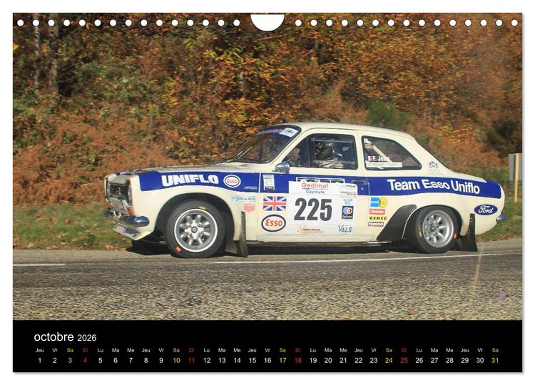 Produktbild: Rallye Vieilles Voitures (Calendrier mural 2026 DIN A4 vertical), CALVENDO calendrier mensuel