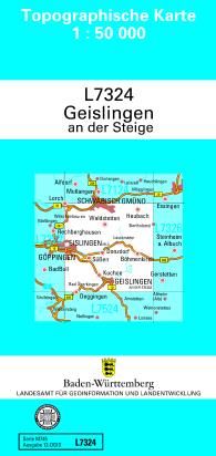 Produktbild: Geislingen 1 : 50 000
