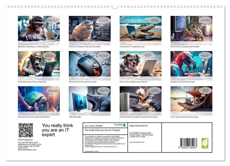 Produktbild: You really think you are an IT expert (High Quality Premium Wall Calendar 2026 DIN A2 landscape),CALVENDO 12 Month Wall Calendar