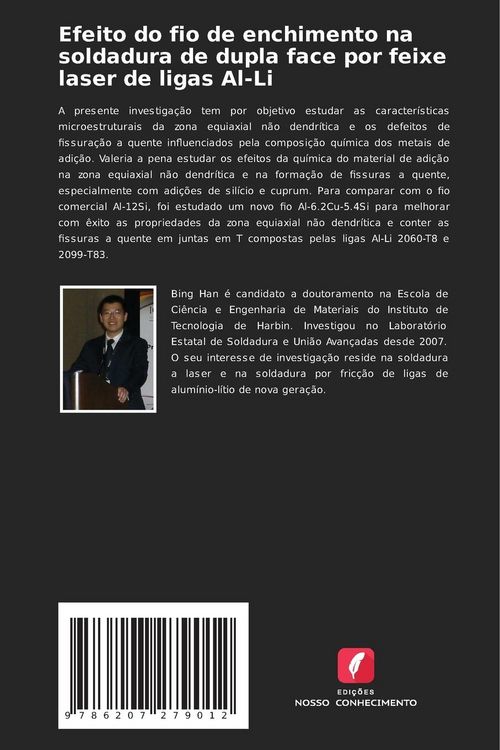 Produktbild: Efeito do fio de enchimento na soldadura de dupla face por feixe laser de ligas Al-Li