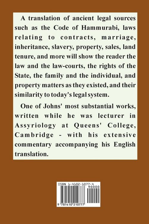 Produktbild: Babylonian and Assyrian Laws, Contracts and Letters
