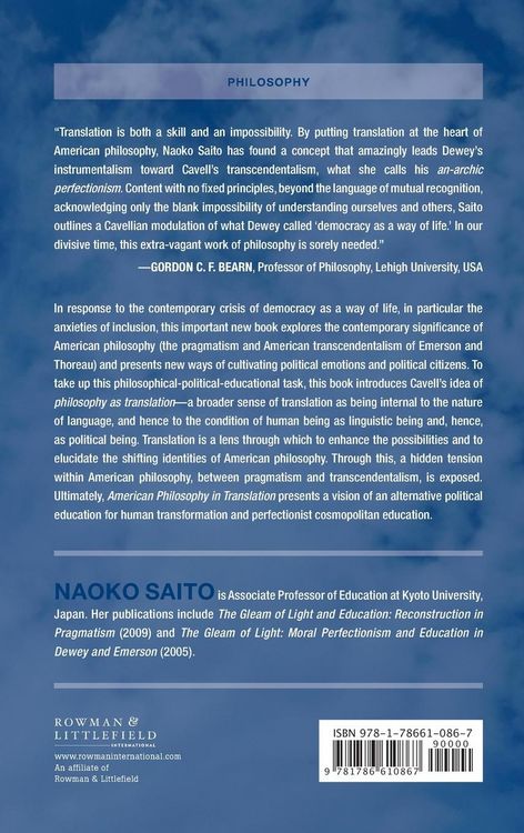 Produktbild: American Philosophy in Translation