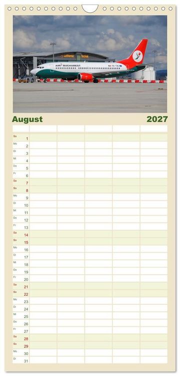 Produktbild: Familienplaner 2027 - Flugzeuge aller Art mit 5 Spalten (Wandkalender, 21 x 45 cm) CALVENDO