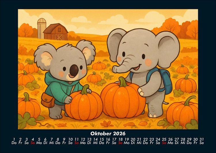 Produktbild: Kiki & Raffi - Reise durch Kanada 2026 Fotokalender DIN A4