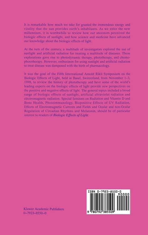 Produktbild: Biologic Effects of Light 1998