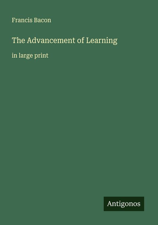 Produktbild: The Advancement of Learning