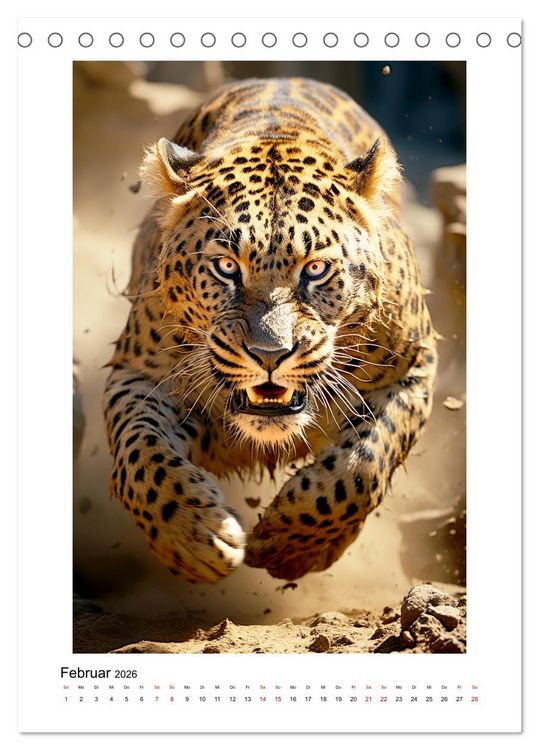 Produktbild: Highspeed Tiere (Tischkalender 2026 DIN A5 hoch), CALVENDO Monatskalender